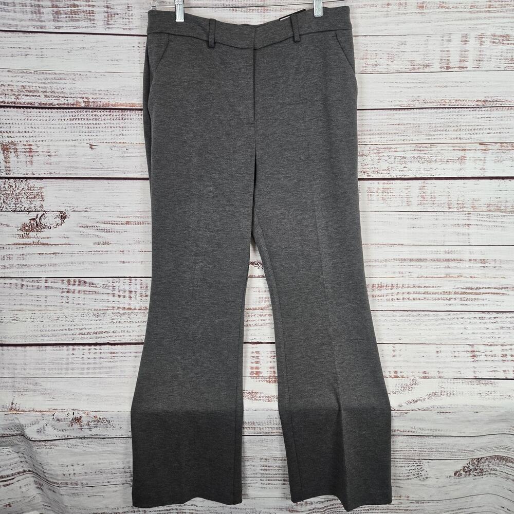 Simply Vera Wang Dress Pants Womens 14 Gray High Rise Office Stretch Neutral NWT
